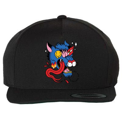 You Are Distorted Funny Wolf Wool Snapback Cap