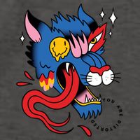 You Are Distorted Funny Wolf Vector Backpack