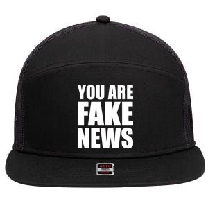 You Are Fake News #FAKENEWS 7 Panel Mesh Trucker Snapback Hat