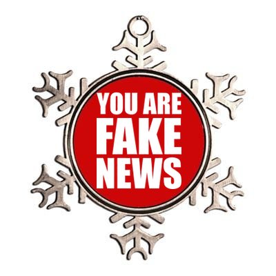 You Are Fake News #FAKENEWS Metallic Star Ornament