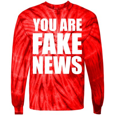 You Are Fake News #FAKENEWS Tie-Dye Long Sleeve Shirt