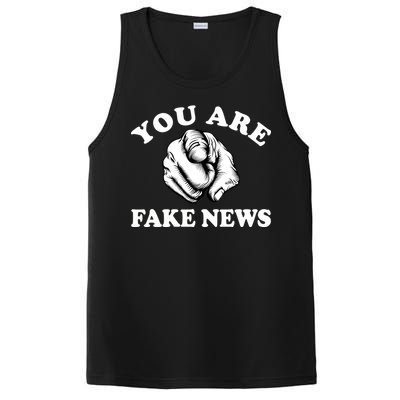 You Are Fake News Funny Trump Political PosiCharge Competitor Tank