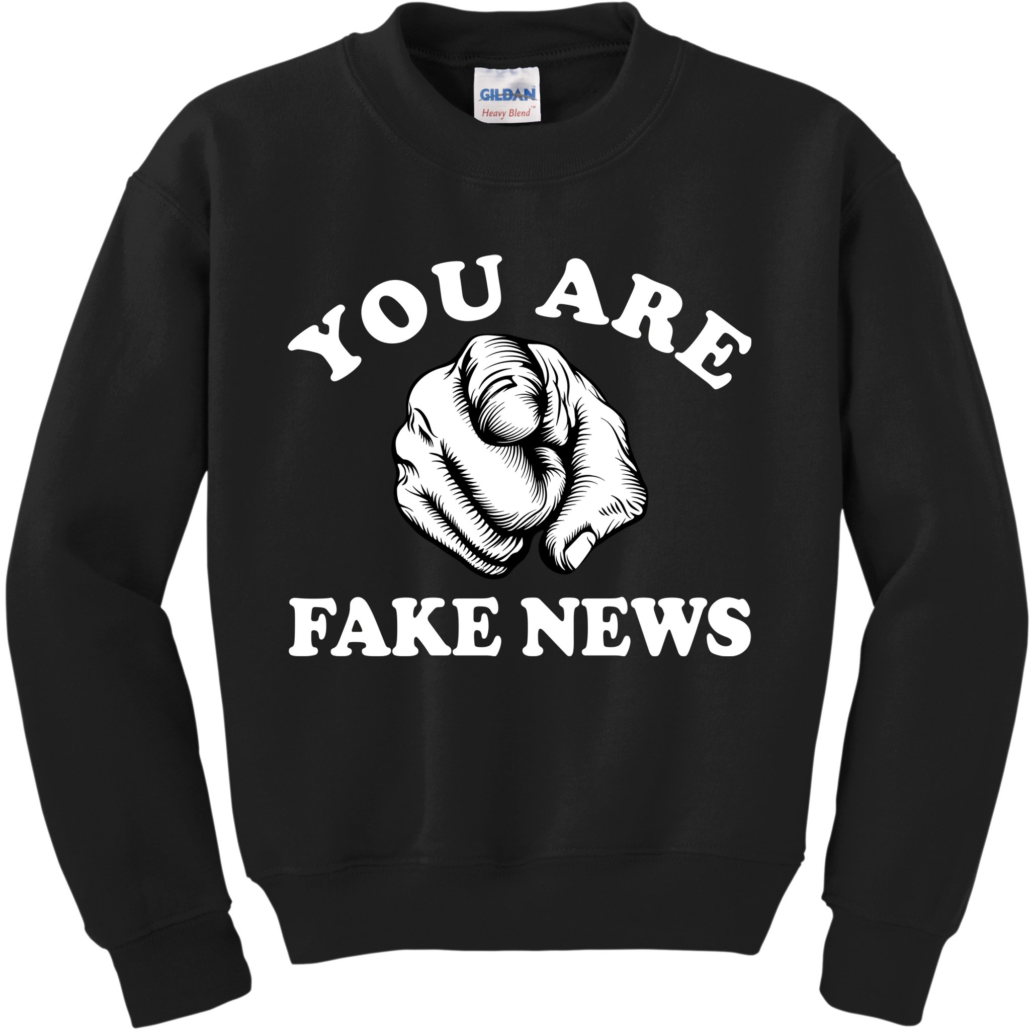 You Are Fake News Funny Trump Political Kids Sweatshirt