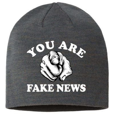 You Are Fake News Funny Trump Political Sustainable Beanie