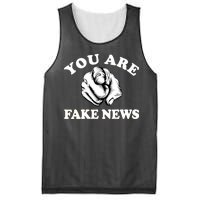 You Are Fake News Funny Trump Political Mesh Reversible Basketball Jersey Tank