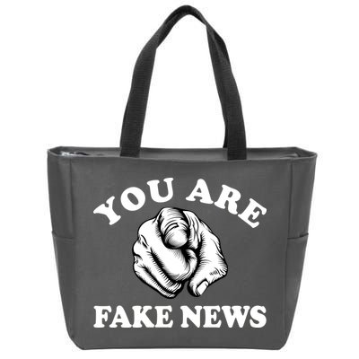 You Are Fake News Funny Trump Political Zip Tote Bag