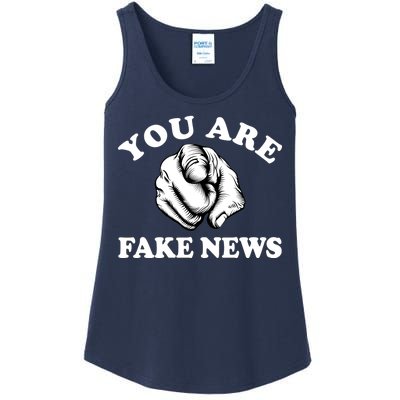 You Are Fake News Funny Trump Political Ladies Essential Tank