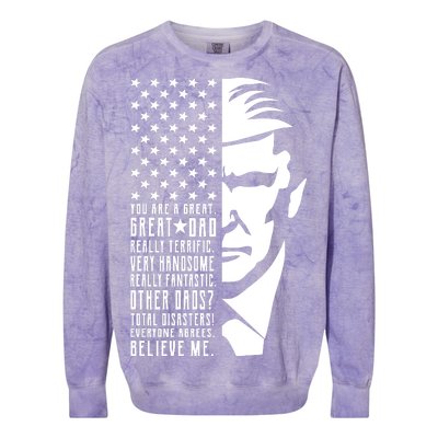 You Are Great Great Dad Trump Father's Day Colorblast Crewneck Sweatshirt