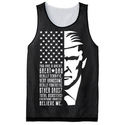 You Are Great Great Dad Trump Father's Day Mesh Reversible Basketball Jersey Tank