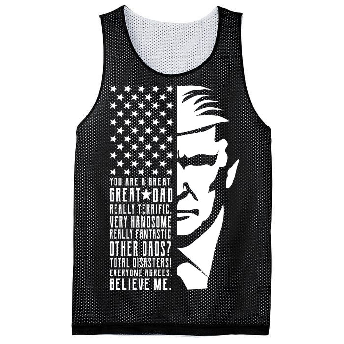 You Are Great Great Dad Trump Father's Day Mesh Reversible Basketball Jersey Tank