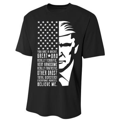 You Are Great Great Dad Trump Father's Day Performance Sprint T-Shirt