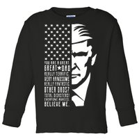 You Are Great Great Dad Trump Father's Day Toddler Long Sleeve Shirt