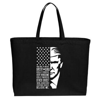 You Are Great Great Dad Trump Father's Day Cotton Canvas Jumbo Tote