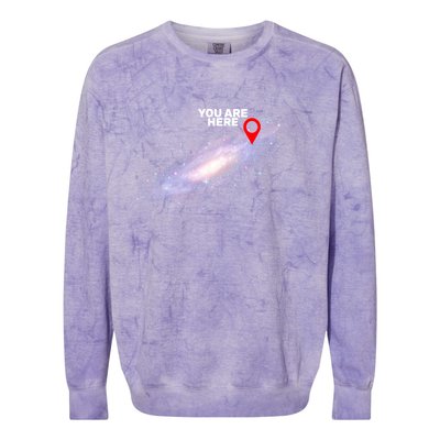 You are Here Galaxy Colorblast Crewneck Sweatshirt