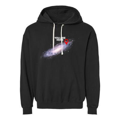 You are Here Galaxy Garment-Dyed Fleece Hoodie