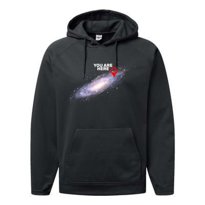 You are Here Galaxy Performance Fleece Hoodie