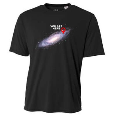 You are Here Galaxy Cooling Performance Crew T-Shirt