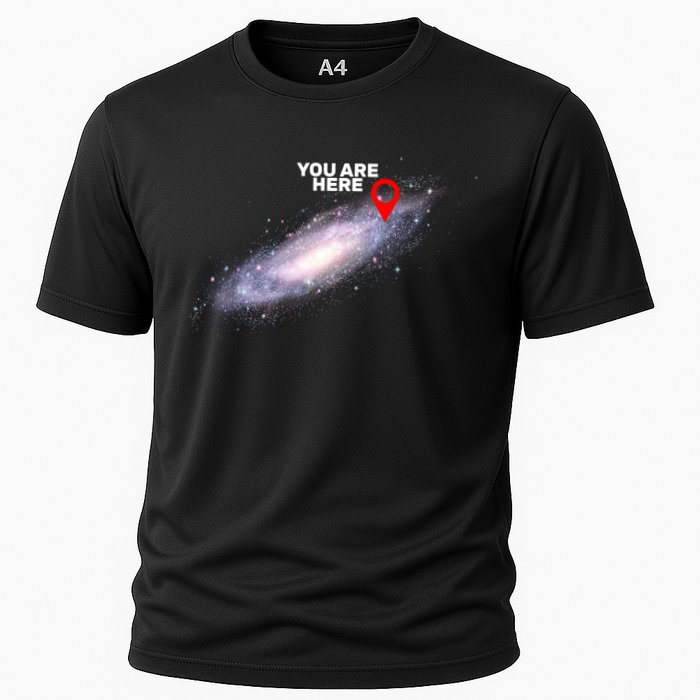 You are Here Galaxy Cooling Performance Crew T-Shirt