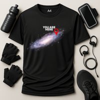 You are Here Galaxy Cooling Performance Crew T-Shirt