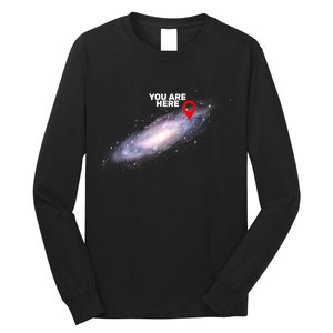 You are Here Galaxy Long Sleeve Shirt