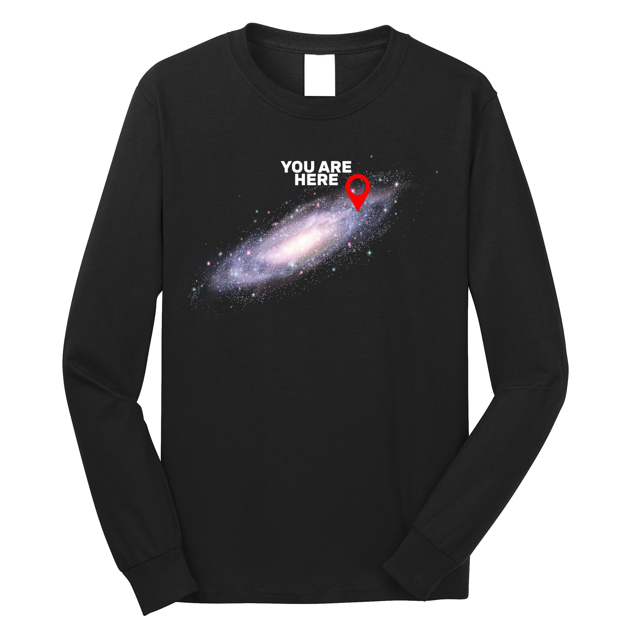 You are Here Galaxy Long Sleeve Shirt