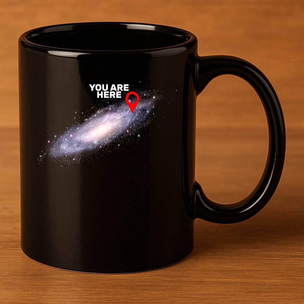 You are Here Galaxy 11oz C Handle Ceramic Mug