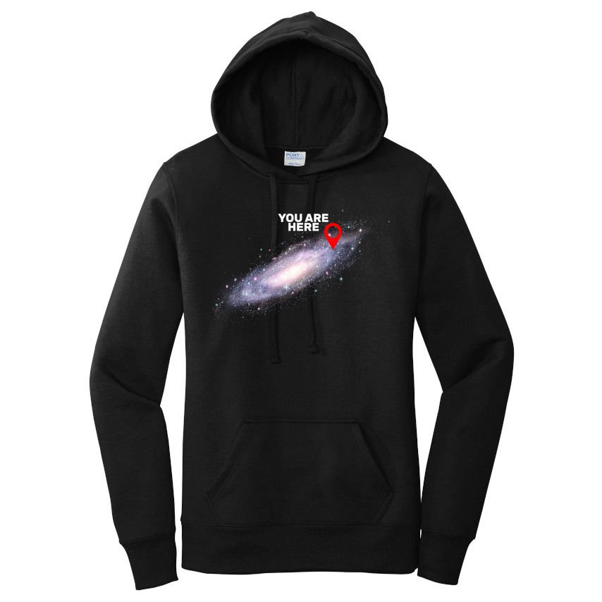 You are Here Galaxy Women's Pullover Hoodie