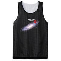 You are Here Galaxy Mesh Reversible Basketball Jersey Tank