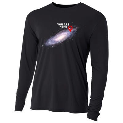 You are Here Galaxy Cooling Performance Long Sleeve Crew