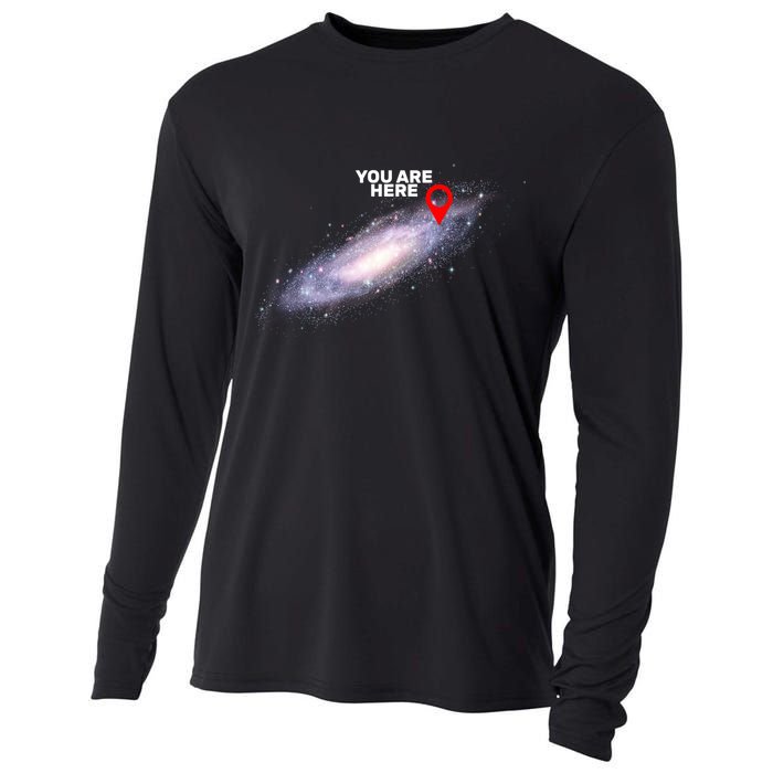 You are Here Galaxy Cooling Performance Long Sleeve Crew