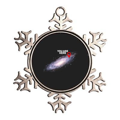 You are Here Galaxy Metallic Star Ornament