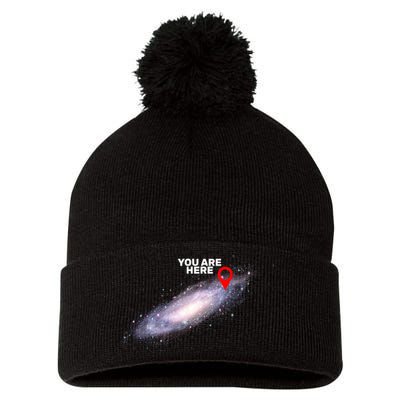 You are Here Galaxy Pom Pom 12in Knit Beanie