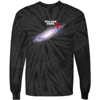 You are Here Galaxy Tie-Dye Long Sleeve Shirt