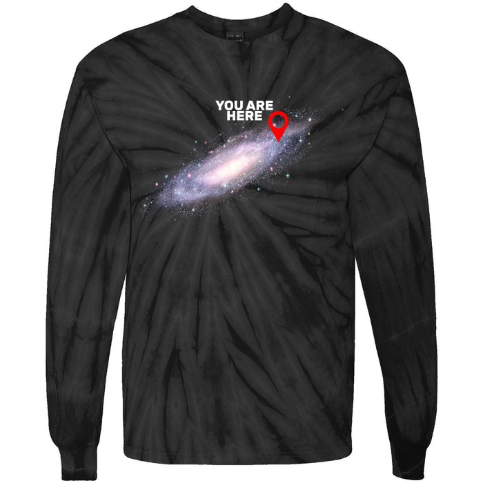 You are Here Galaxy Tie-Dye Long Sleeve Shirt