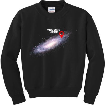 You are Here Galaxy Kids Sweatshirt