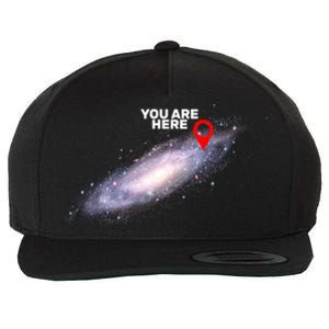 You are Here Galaxy Wool Snapback Cap