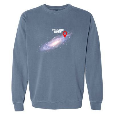 You are Here Galaxy Garment-Dyed Sweatshirt