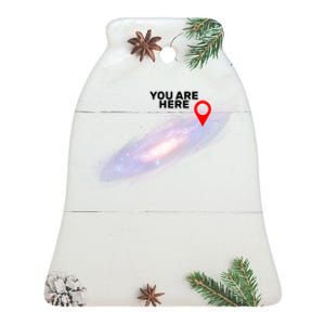 You are Here Galaxy Ceramic Bell Ornament