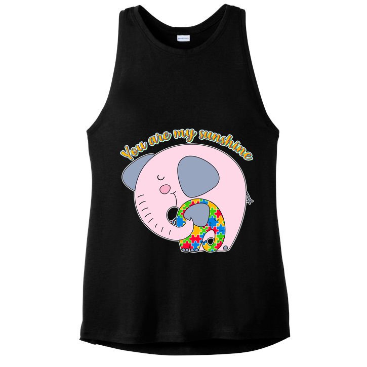 You Are My Sunshine Autism Awareness Ladies PosiCharge Tri-Blend Wicking Tank