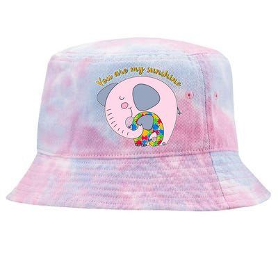 You Are My Sunshine Autism Awareness Tie-Dyed Bucket Hat