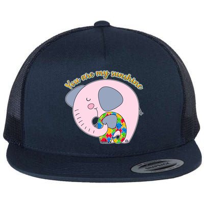 You Are My Sunshine Autism Awareness Flat Bill Trucker Hat