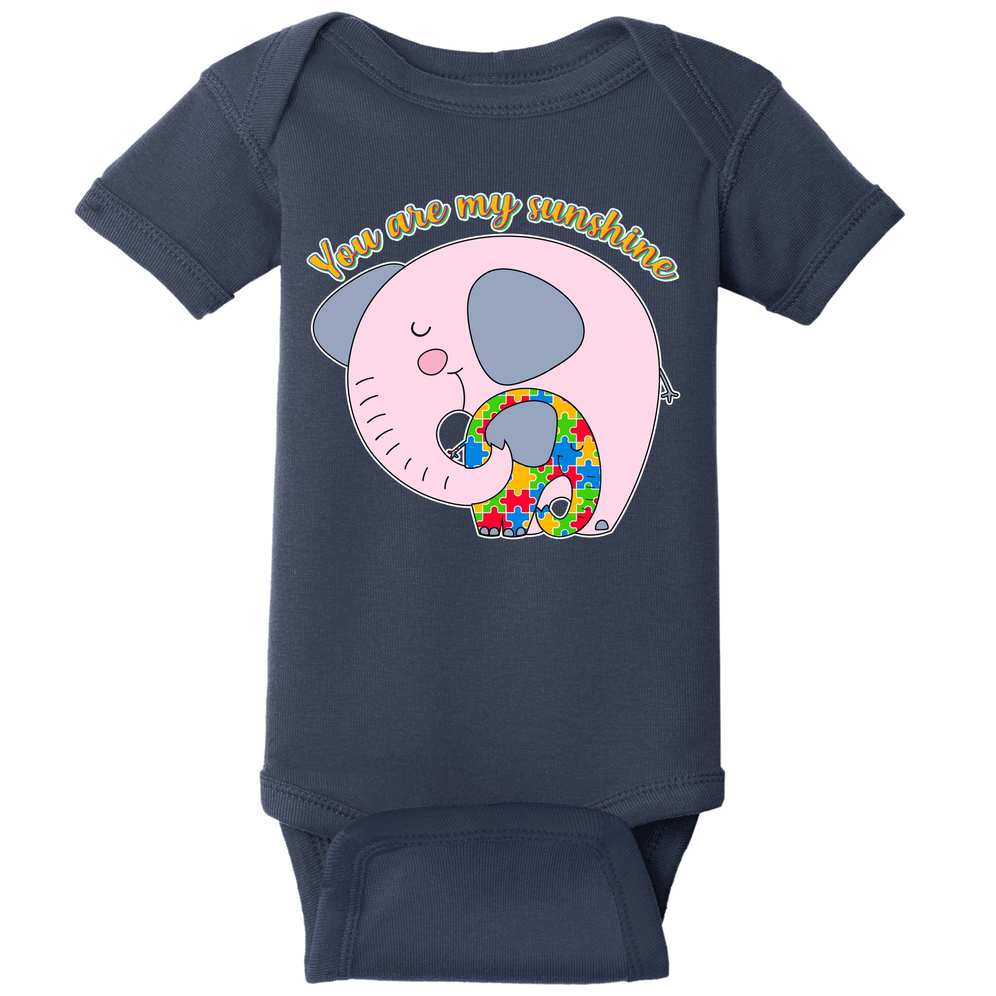 You Are My Sunshine Autism Awareness Baby Bodysuit