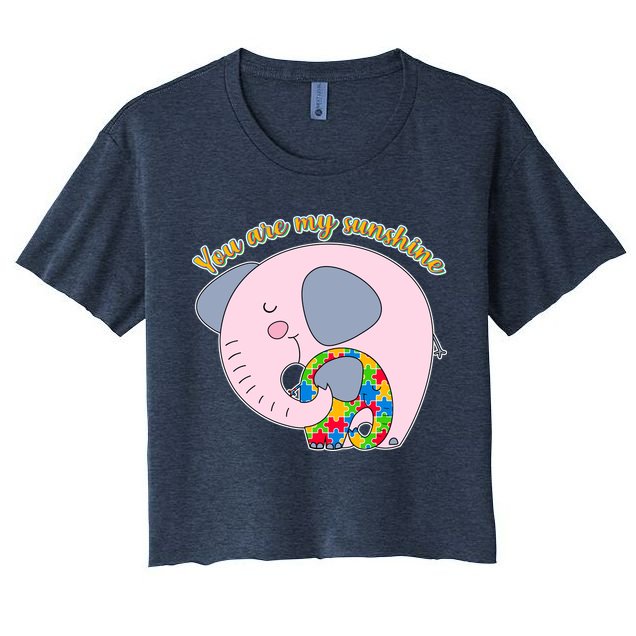 You Are My Sunshine Autism Awareness Crop Top