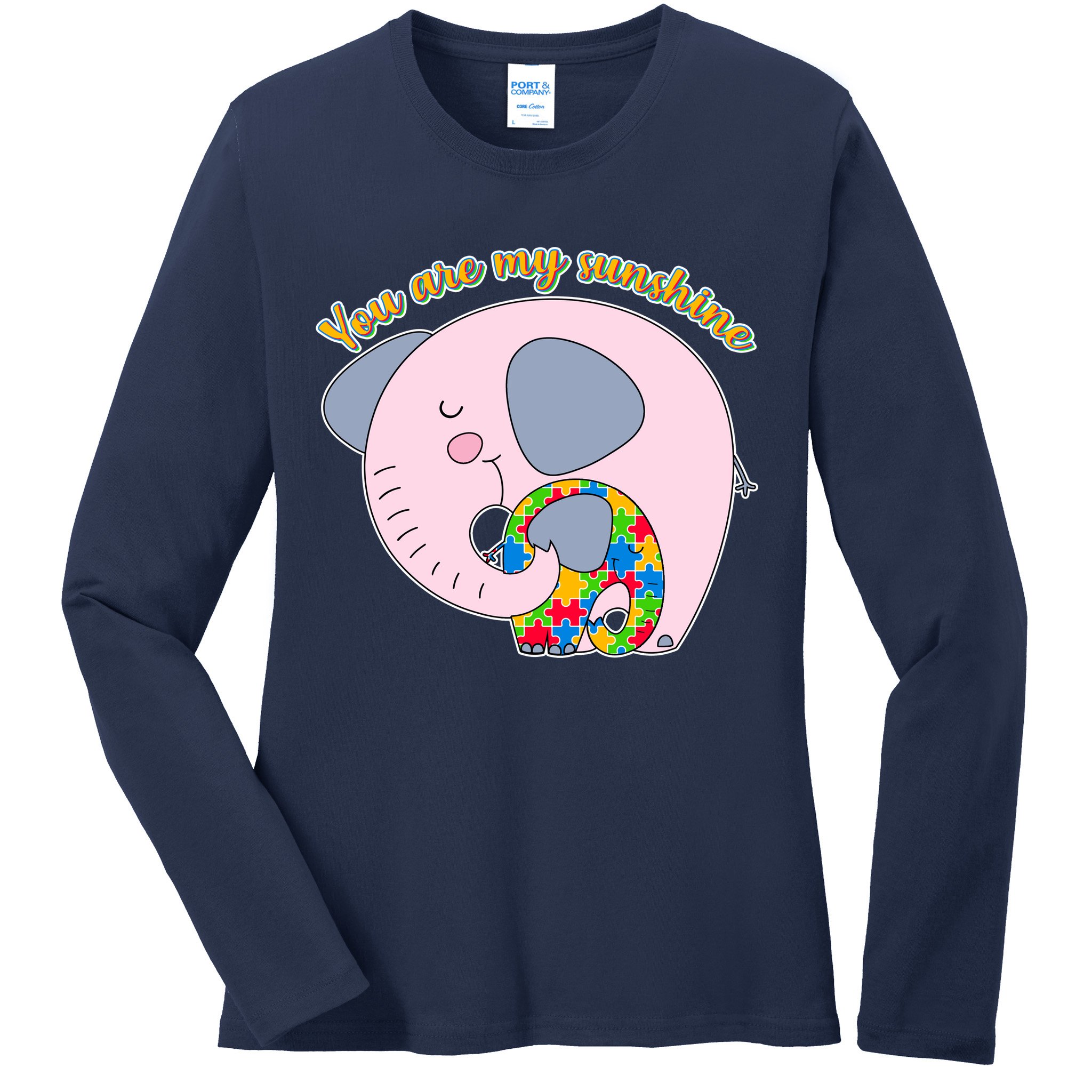You Are My Sunshine Autism Awareness Ladies Long Sleeve Shirt