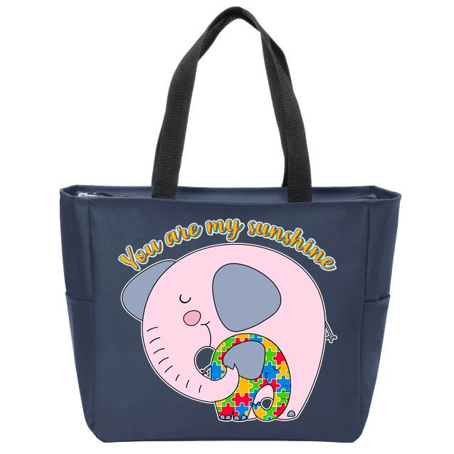 You Are My Sunshine Autism Awareness Zip Tote Bag