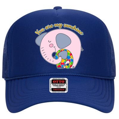 You Are My Sunshine Autism Awareness High Crown Mesh Back Trucker Hat