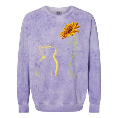 You Are My Sunshine Cat Sunflower Colorblast Crewneck Sweatshirt