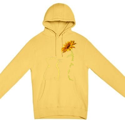 You Are My Sunshine Cat Sunflower Premium Pullover Hoodie