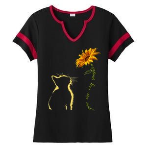 You Are My Sunshine Cat Sunflower Ladies Halftime Notch Neck Tee