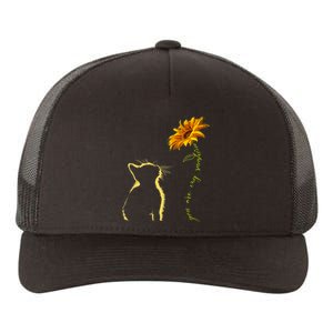 You Are My Sunshine Cat Sunflower Yupoong Adult 5-Panel Trucker Hat